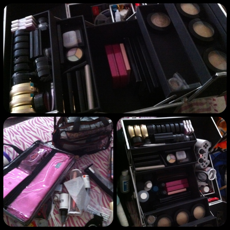 Organization of my freelance makeup kit!!!   Roc Glam Makeup  freelance makeup kit